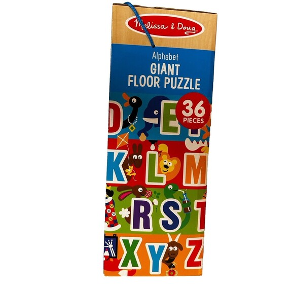 NEW SEALED Melissa & Doug Alphabet GIant Floor Puzzle 36 Pieces Christmas - Picture 1 of 7